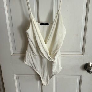 White v cut bodysuit